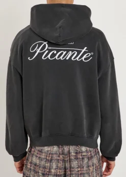 Tailor embroidered hooded cotton sweatshirt