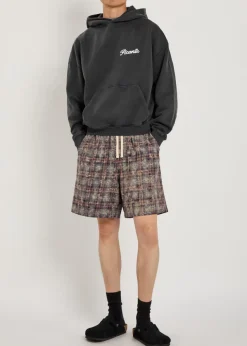 Tailor embroidered hooded cotton sweatshirt