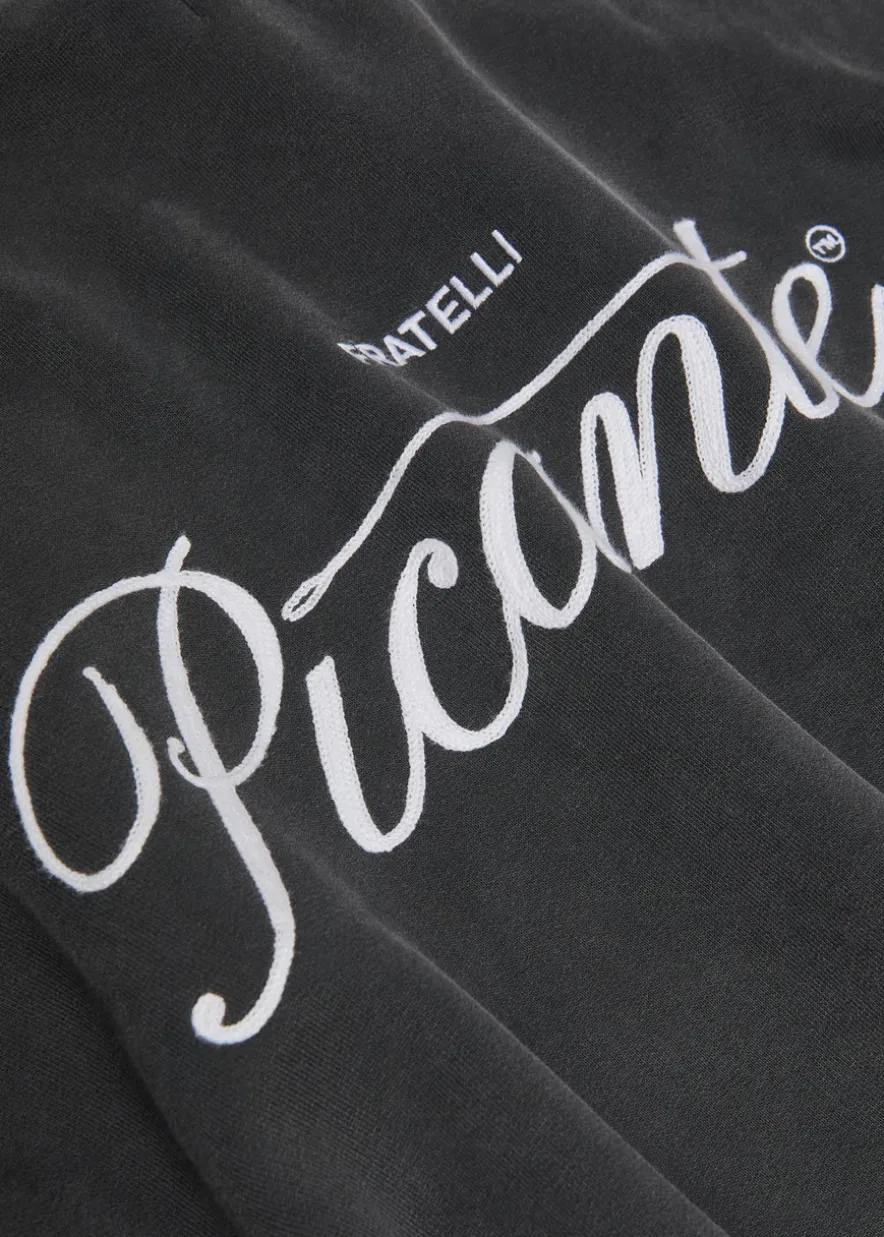 Tailor embroidered hooded cotton sweatshirt