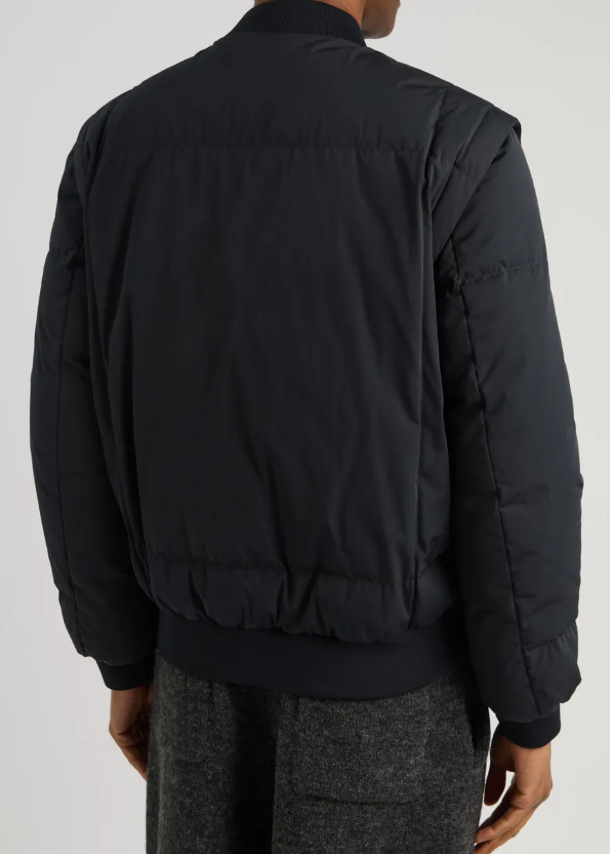Taku logo padded shell bomber jacket