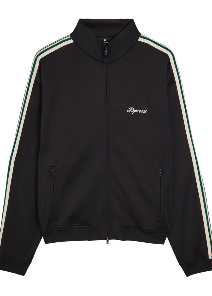 Taped logo-embroidered jersey track jacket