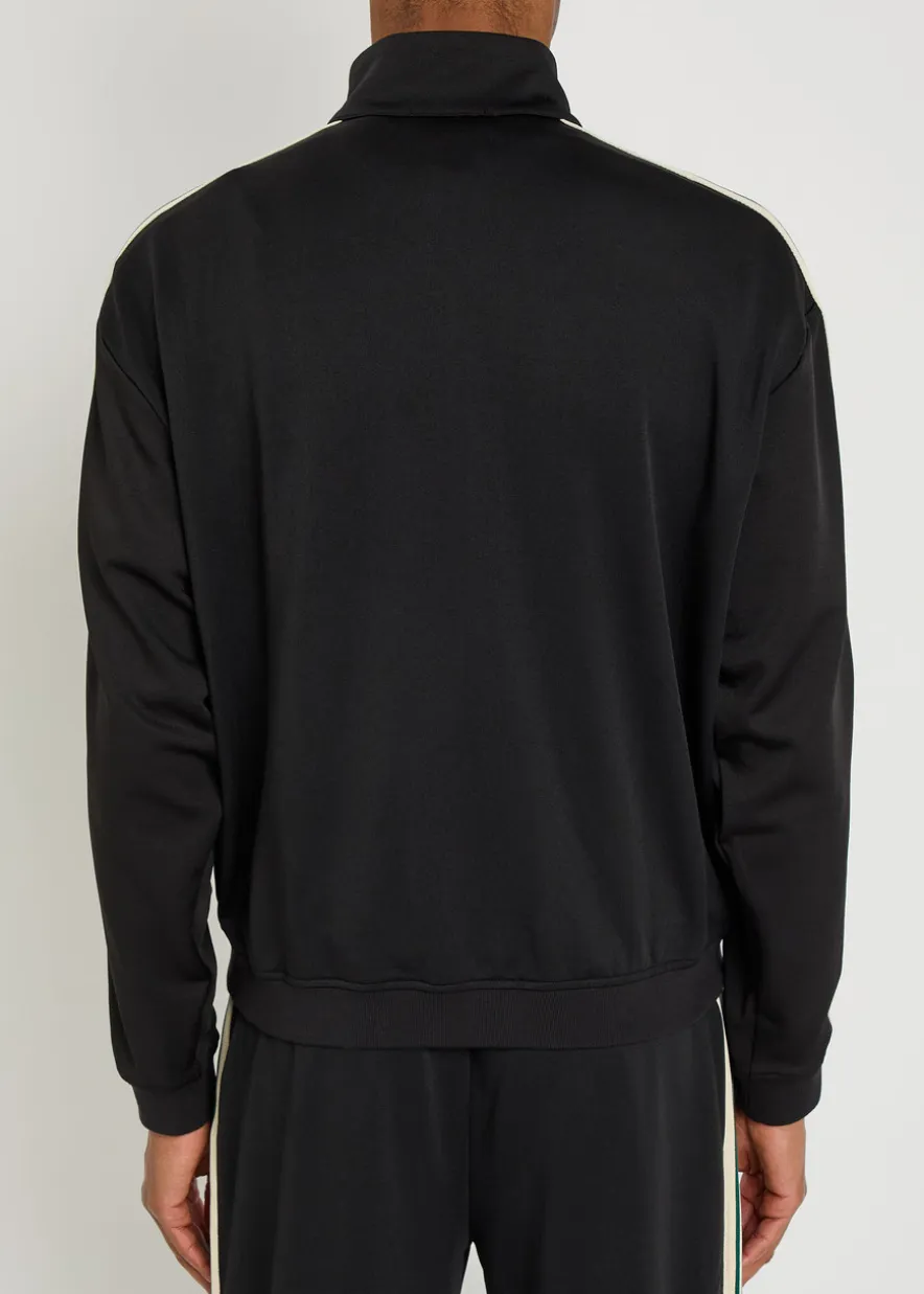 Taped logo-embroidered jersey track jacket