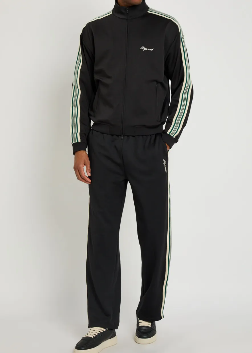 Taped logo-embroidered jersey track jacket