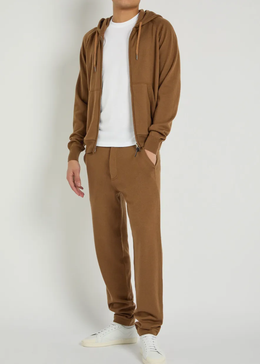 Tapered cashmere and wool-blend sweatpants