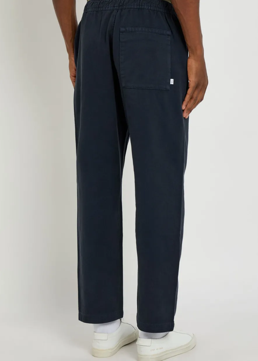 Tapered cotton-twill trousers