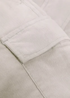 Tapered-leg corduroy cargo trousers