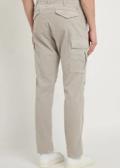 Tapered-leg corduroy cargo trousers