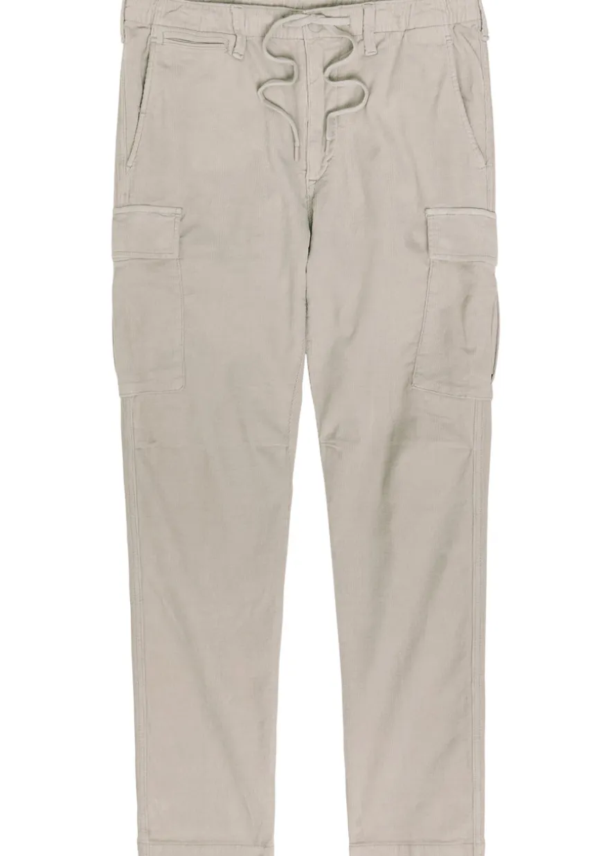 Tapered-leg corduroy cargo trousers