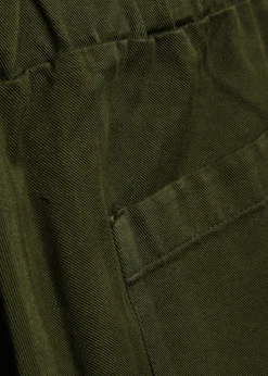 Tapered-leg cotton trousers