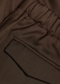Tapered-leg cotton trousers