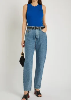 Tapered-leg jeans