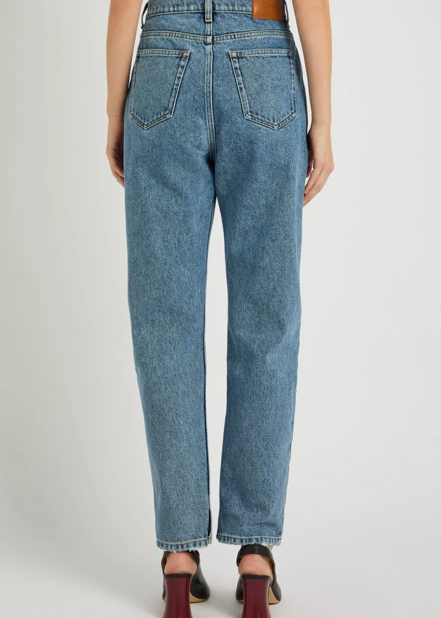 Tapered-leg jeans
