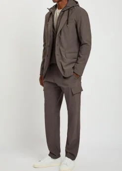 Tapered-leg shell cargo trousers
