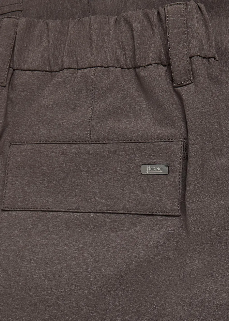 Tapered-leg shell cargo trousers