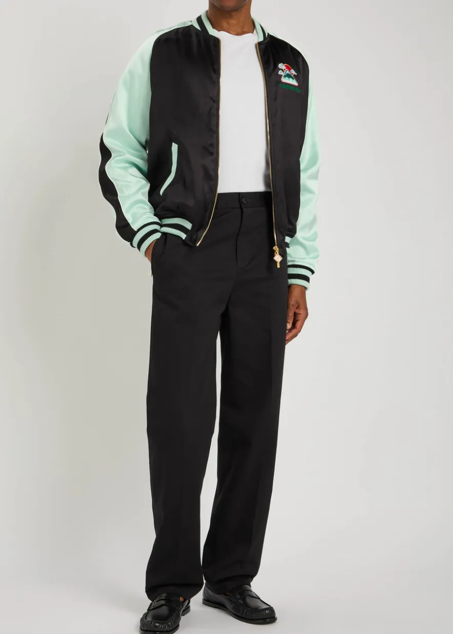 Tapered-leg stretch-cotton chinos