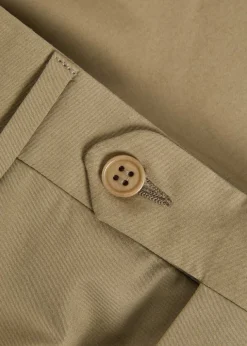 Tapered-leg stretch-cotton poplin trousers