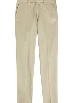 Tapered-leg stretch-cotton trousers