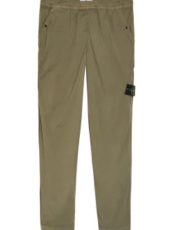 Tapered-leg stretch-nylon trousers