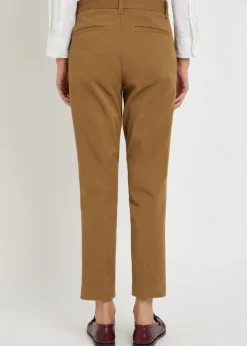 Tapered-leg twill trousers