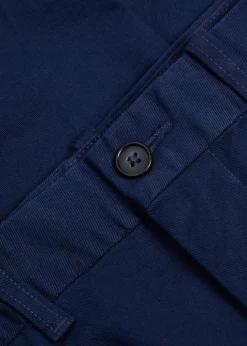 Tapered-leg twill trousers