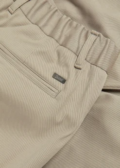 Tapered-leg twill trousers