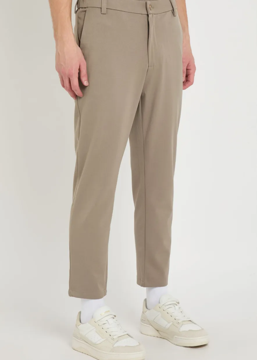 Tapered-leg woven trousers