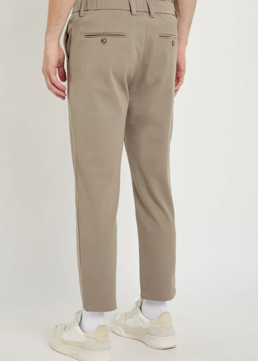 Tapered-leg woven trousers