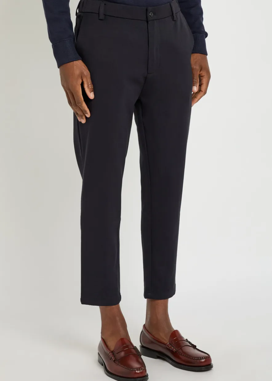 Tapered-leg woven trousers