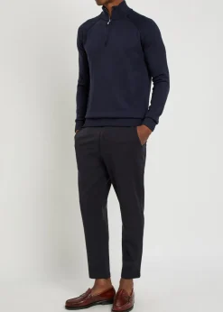 Tapered-leg woven trousers