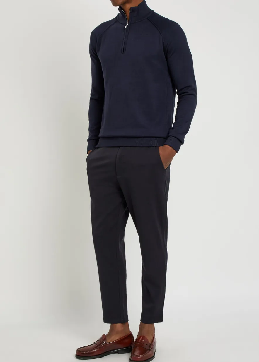 Tapered-leg woven trousers