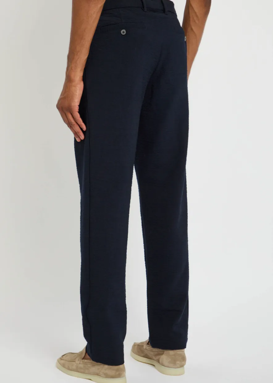 Tapered stretch-wool trousers