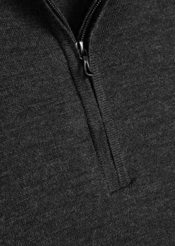 Tapton navy half-zip merino wool jumper