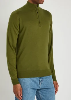 Tapton quarter-zip merino wool jumper