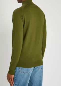 Tapton quarter-zip merino wool jumper
