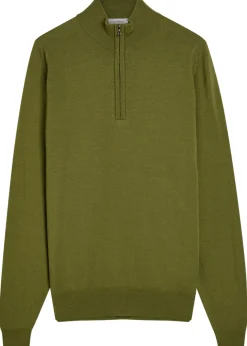 Tapton quarter-zip merino wool jumper