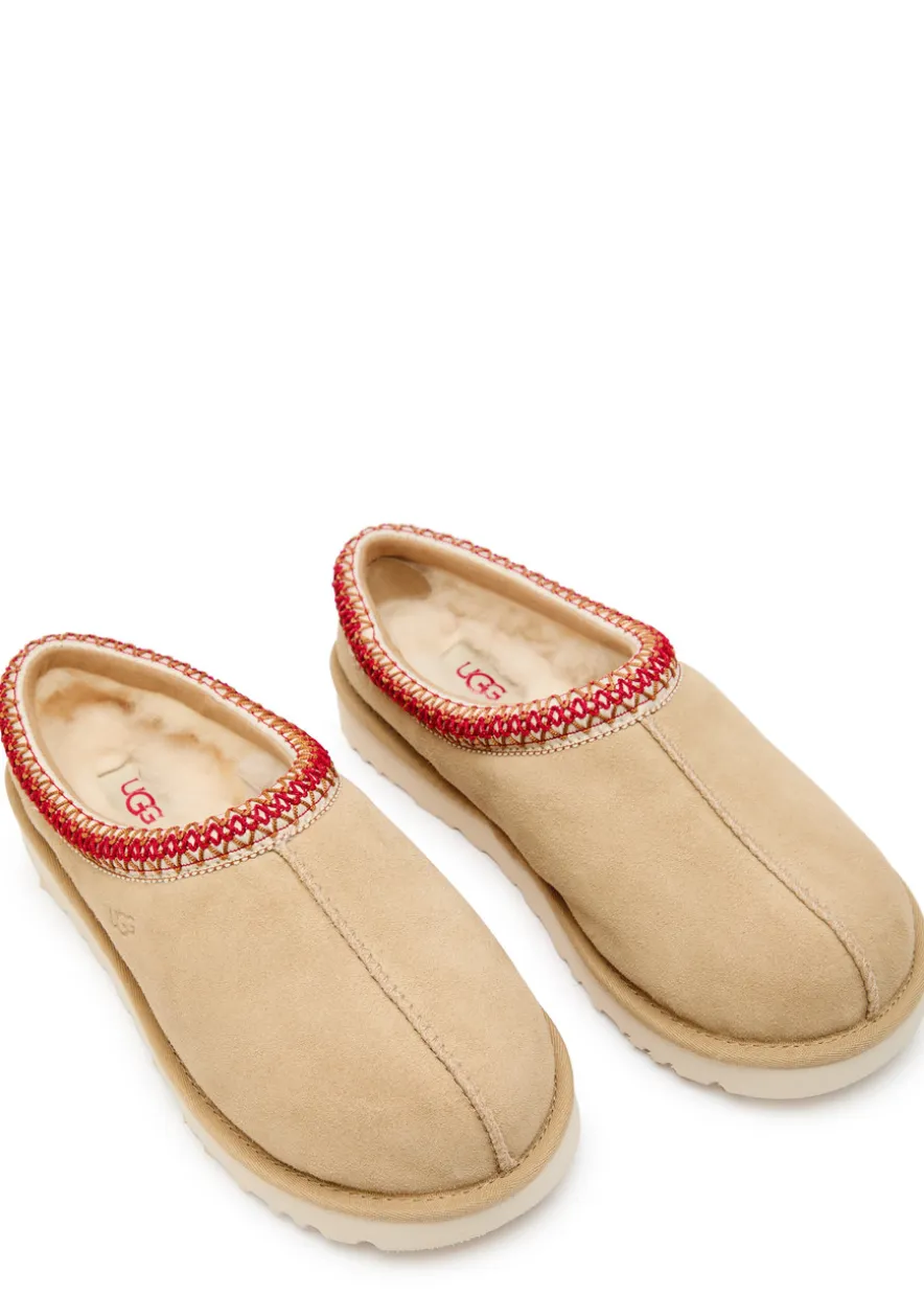 Tasman II suede flatform slippers