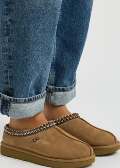 Tasman suede flatform slippers