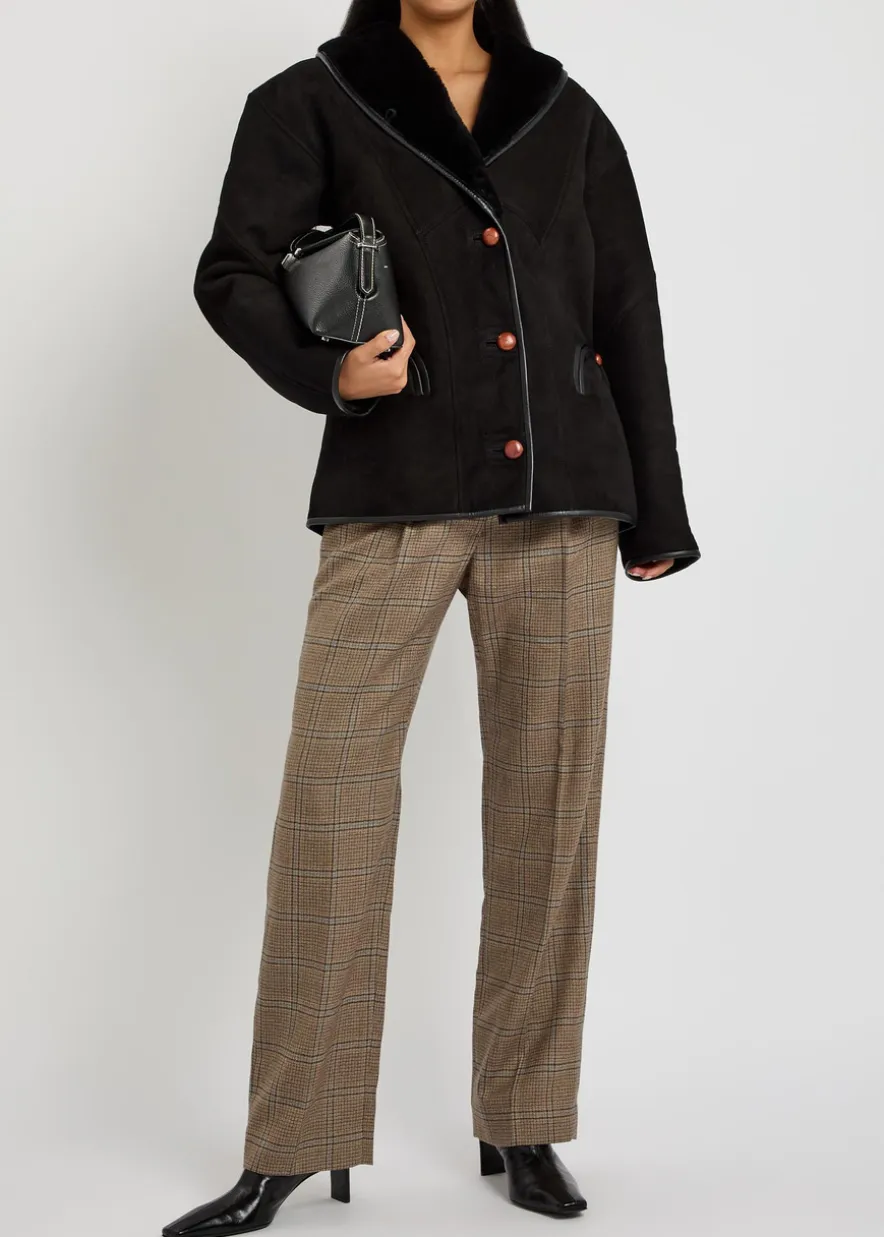 Tatoosh suede and shearling coat