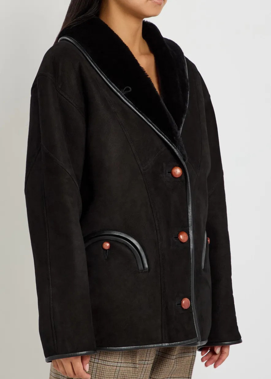 Tatoosh suede and shearling coat