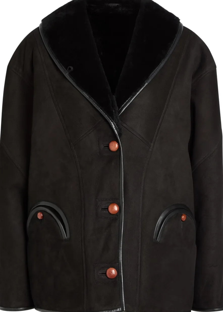 Tatoosh suede and shearling coat