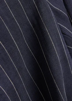 Tavar pinstripe straight-leg canvas trousers