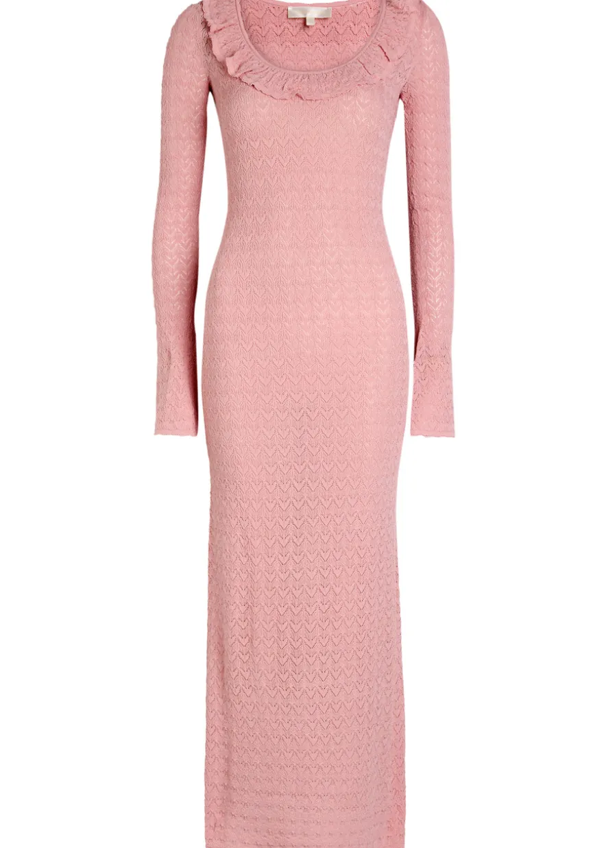 Tawnie fine-knit midi dress