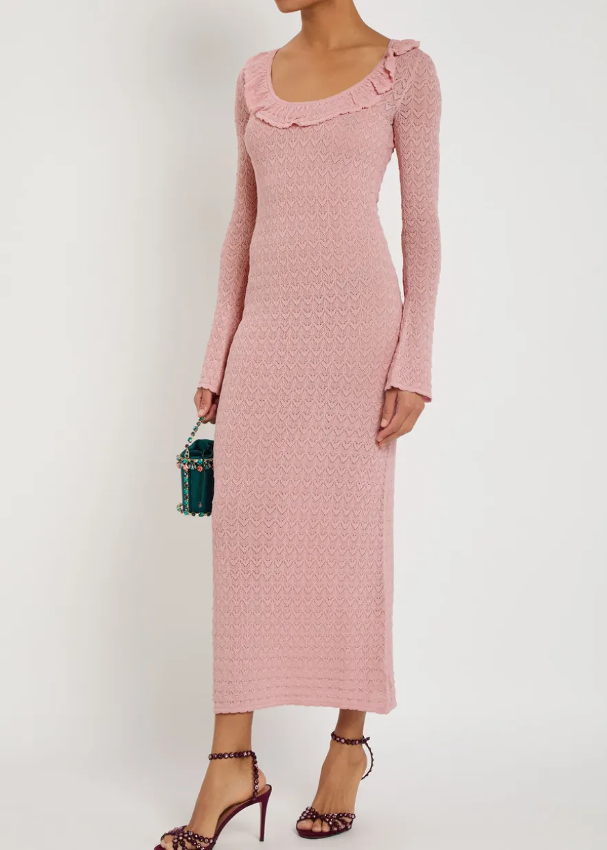 Tawnie fine-knit midi dress