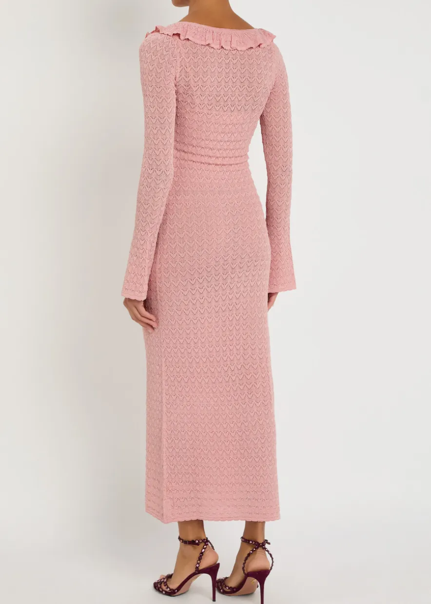 Tawnie fine-knit midi dress