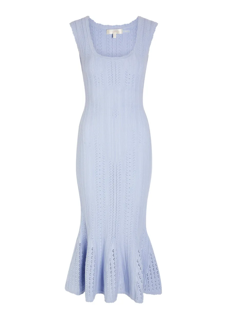 Tayleen pointelle-knit midi dress
