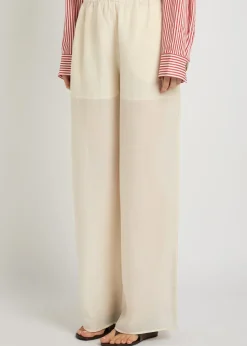 Teagan wide-leg lyocell trousers