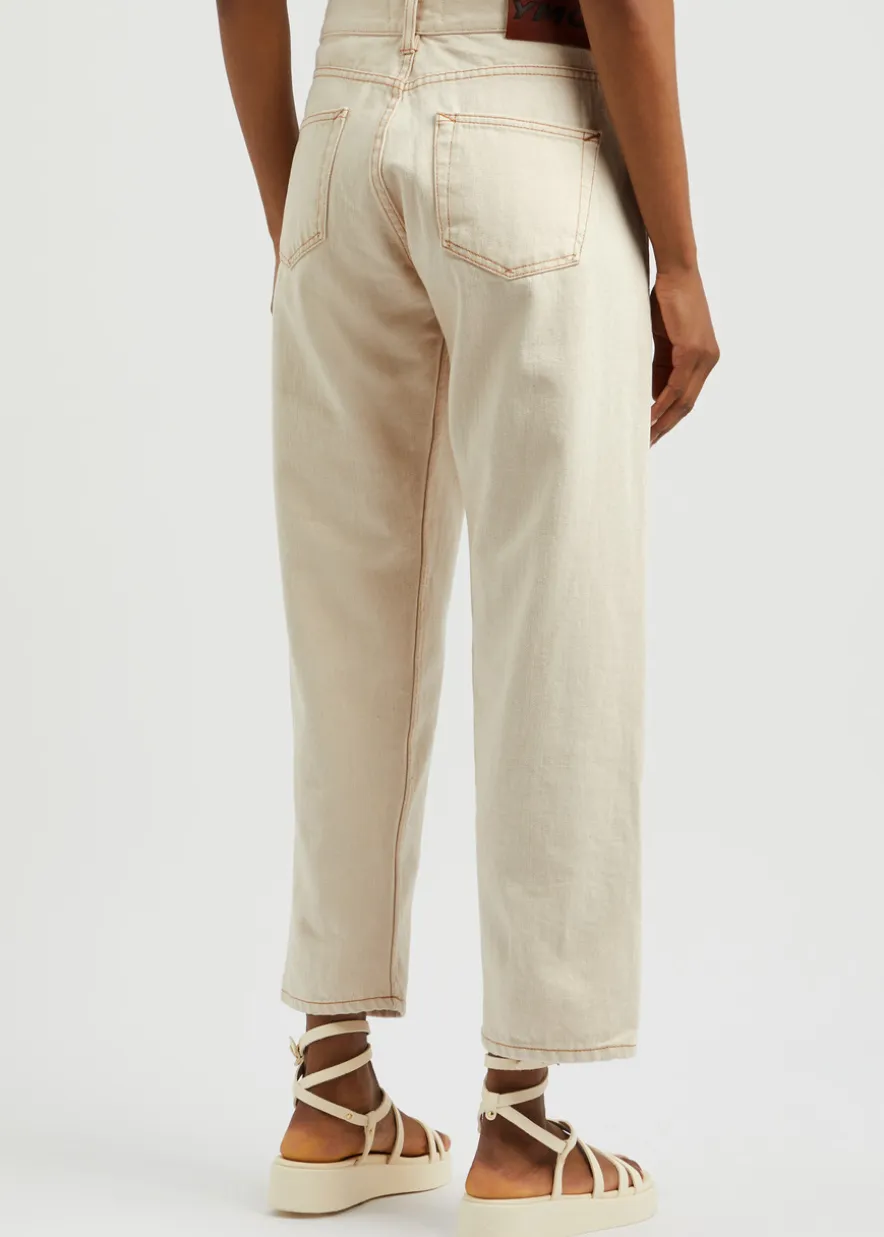 Tearaway straight-leg jeans