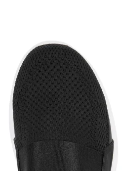 Techloom Bliss black stretch-knit sneakers
