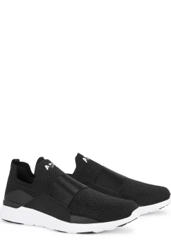 Techloom Bliss black stretch-knit sneakers