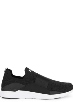 Techloom Bliss black stretch-knit sneakers